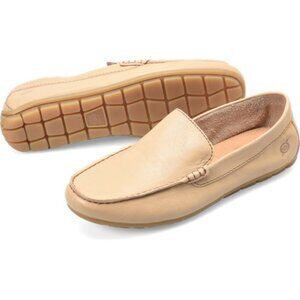 Born Light Tan Leather Slip-On Driving shoes